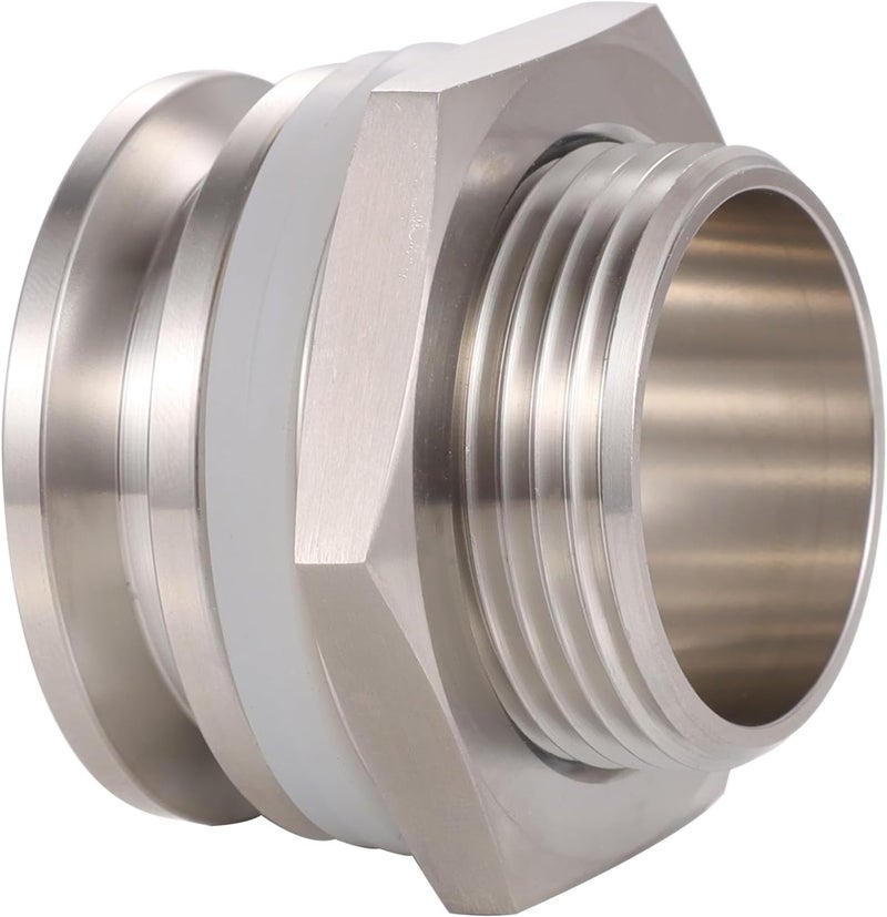 CbeeSo 2.0" Tri Clamp Bulkhead Compression Fittings,Stainless Steel 304 Homebrew Kettle Weldless Bulkhead(2.0" TC) - Image 1
